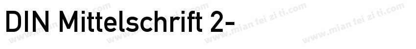 DIN Mittelschrift 2字体转换